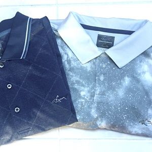 Two Greg Norman Tasso Polo Shorts. XL Men.